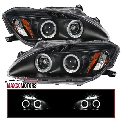 Black Projector Headlights Fits 2000-2003 Honda S2000 AP1 HID Type LED Halo Lamp - Изображение 1 из 4