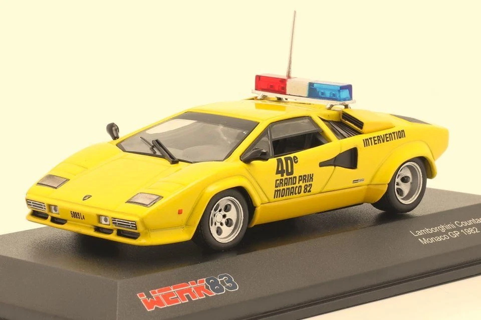 1/43 1982 Lamborghini Countach F1 Safety Car - Monaco Grand Prix - Yellow | — 第 1/1 张图片