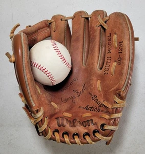 Wilson George Brett Snap Action Jugend Kinder Baseball Handschuh 80-1291 Rechtshänder - Bild 1 von 9
