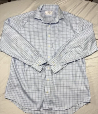 Lorenzo Uomo Shirt Mens 16 Blue Button Up Trim Fit Casual Stylish Comfort - Image 1 of 4