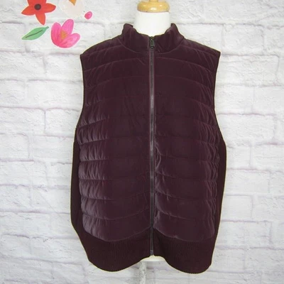 ATHLETA Hanover Hybrid Puffer Vest Women's size 3X Cabernet Wine Purple - Image 1 of 4