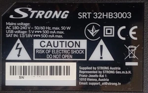 RICAMBI PER TV STRONG SRT32HB3003 - Foto 1 di 11