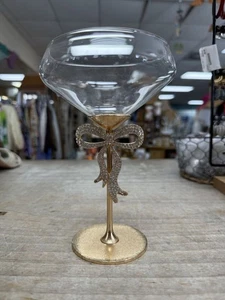 RHINESTONE BOW MARTINI GLASS - Bild 1 von 3