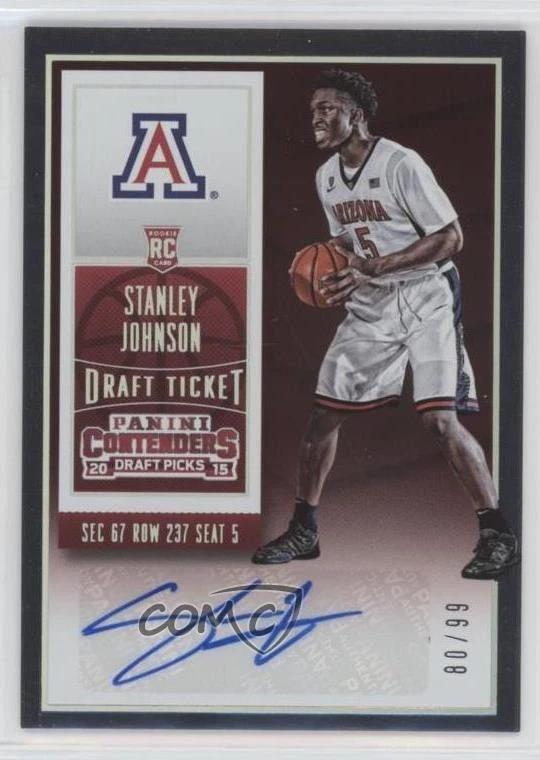 2015 Contenders Draft Picks Variation Ticket /99 Stanley Johnson Rookie Auto RC - Image 1 of 2