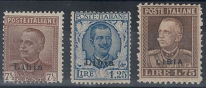 LIBIA 1928-29 Serie ordinaria 3v MH* - Bild 1 von 1