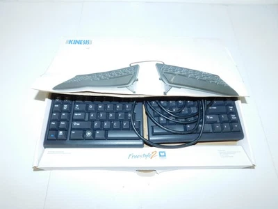 ^^ KINESIS FREESTYLE2 MODEL KB800PBUS KEYBOARD W/ NUMERIC KEYPAD (PTQ32) - Image 1 of 4