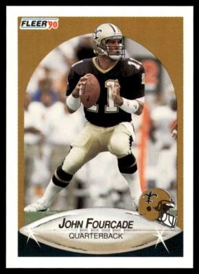 1990 Fleer #186 John Fourcade - New Orleans Saints - Image 1 of 2