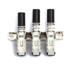 100pc Aluminum Knob Interlock Push button Switch φ8x16mm 8x16mm Color Black RoHS - Picture 1 of 8