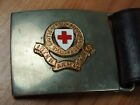 Vintage British Red Cross Society Enamelled Buckle Parade Belt Military Style