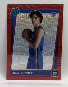 2021 Panini Donruss Optic Josh Giddey Rated Rookie #152 Red Wave Prizm Holo - Picture 1 of 2