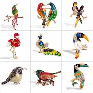 Exquisite Multicolor Bird Brooch Pin Quality Enamel Ainmal Brooches Jewelry Gift - Picture 1 of 18