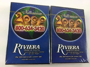 MILLENNIUM 2000 RIVIERA HOTEL CASINO BARAJA DE CARTAS LAS VEGAS SELLADO NUEVO - Imagen 1 de 6