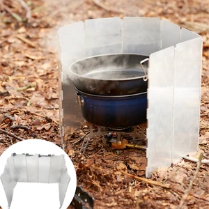 Lightweight Camping Gas Stove Cooker Windshield Screen Folding Wind Screen Fold - Picture 1 of 10