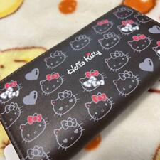 Hello Kitty Sanrio Black Nylon Long Wallet Coin case (No Box) wz/tag Super Rare