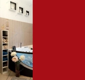 Bio Red Shower Curtain 120 X 200 Cm. 100% PEVA / Oekoplast - Picture 1 of 2