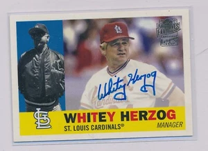 WHITEY HERZOG 2022 TOPPS ARCHIVES FAN FAVORITES AUTOGRAPH AUTO - Picture 1 of 2