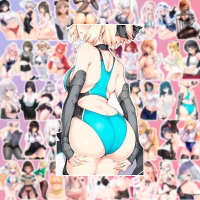 50 Pcs Sexy Anime Sticker Pack Adult sticker Lewd Nsfw Waifu Ecchi Lewd Hot Lot