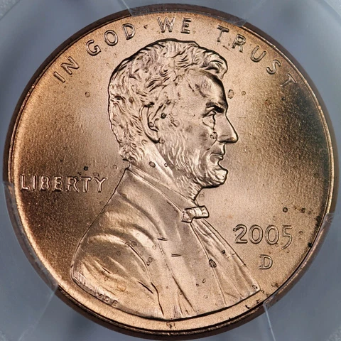 2005-D PCGS MS67RD, Regular Strike, Lincoln Cent 47065494 Cover