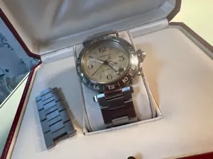 Reloj Cartier Pasha Automático 35mm Para Hombre Esfera Plateada Redondo Usado Japón - Imagen 1 de 2