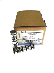 THOMAS & BETTS 3LM43 COPPER Long-Barrel Splice, 2.13 in. L, Black LOT OF 5 - Picture 1 of 1