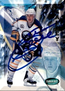 Tarjeta Parkhurst 1995/96 firmada por Garry Galley #21 Buffalo Sabres - Imagen 1 de 2