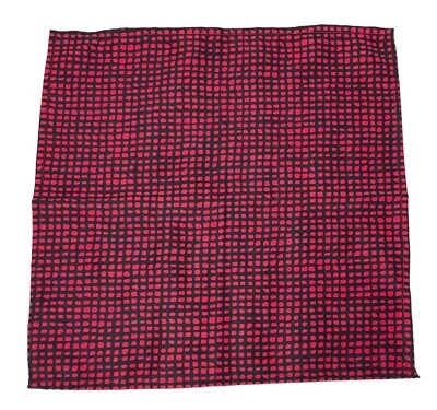 Black & Red Geometric Print 100% Polyester Mens Pocket Square Handkerchief - Image 1 of 4