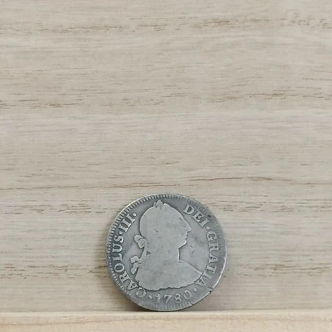 1780 Mo-FF 2 Reals Mexico Silver Coin Carolus III Cover