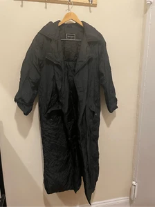Vintage 90s Y2K Gallery long black overcoat puffer women’s winter coat size medi - Picture 1 of 15