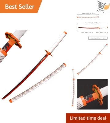 Metal Demon Sword Stainless Steel 41in Cosplay Prop Rengoku Katana for Anime - Image 1 of 4