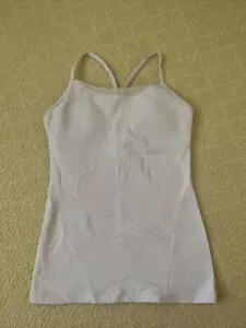Lululemon Power Y Tank hellrosa mit Netzausschnitt Racerback Pullover Top 4 - Bild 1 von 2