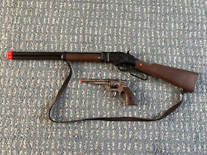 Gonher no 99 Cowboy Rifle 8 Cap & Gonher Cap Gun No. 80. Vintage. Made In Spain
