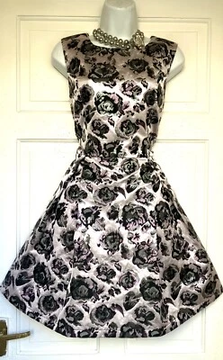 VESTIDO DE FIESTA JOE BROWNS JACQUARD ESTAMPADO FLORAL BODA OCASIÓN TALLA 12 Foto 1 de 4