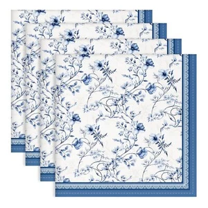 Servilletas de tela con estampado floral acuarela rosa azul 100 % algodón 18" X 18" cena... - Imagen 1 de 7
