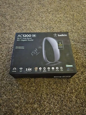 New Belkin AC 1200 DB Wi-Fi Dual-Band AC+ Gigabit Router - Image 1 of 3