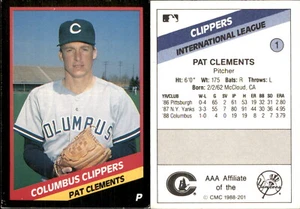 Pat Clements 1988 CMC Columbus Clippers #1 RC Card *AutographDen* FREE SHIP - Picture 1 of 1