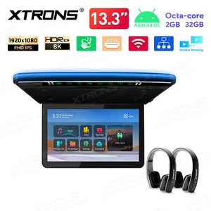 13.3" IPS Screen Android 8-Core 32GB Car TV Roof Monitor 8K Video HDMI USB Input - Picture 1 of 14