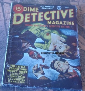 MURDERED CORPSE COVER DIME DETECTIVE MAGAZINE DECEMBER 1946 FREDERICK DAVIS PULP - Foto 1 di 1
