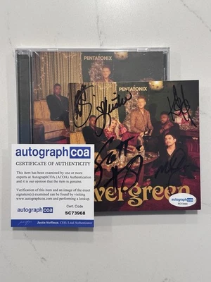 PENTATONIX SIGNED EVERGREEN CD Auto AUTOGRAPHED COA ACOA #4 Foto 1 de 4
