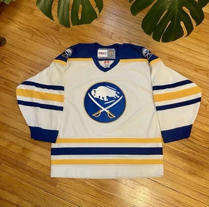 Vintage Herren Medium Buffalo Sabres CCM "Vintage Hockey" Blanko Weiß Trikot - Bild 1 von 8