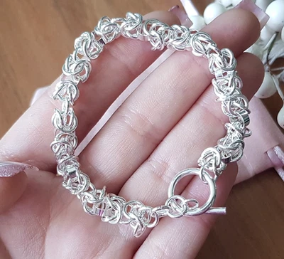 Edles 925 SILBER KÖNIGS ARMBAND Figaro Panzer Glieder Anker Kette ARMKETTE Ring - Bild 1 von 4