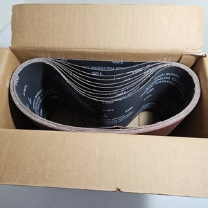 Lotto 10 Cinghie Levigatrici per Pavimenti 7-7/8" x 29-1/2" Ossido di Alluminio 100 Grana Premium - Foto 1 di 4
