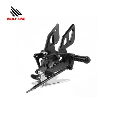 WOLFLINE Reposapiés Ajustable Reposapiés Pedales de Clavija para Yamaha YZF R 3 MT 03 Foto 1 de 4