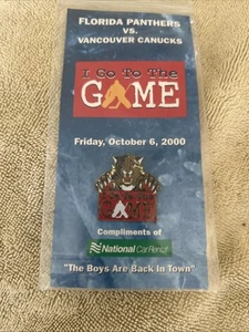 Vintage Florida Panthers Vs Vancouver Canucks I Go To The Game Sammler Pin - Bild 1 von 12