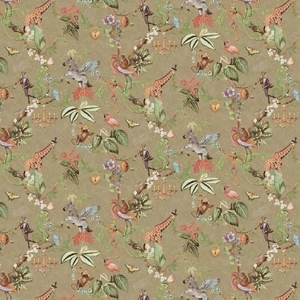 Holden Decor Safari Symphony Gold Tapete Animal Print Paste The Paper - Bild 1 von 9