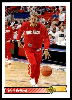 1992-93 Upper Deck Matt Bullard Houston Rockets #99 - Image 1 of 2