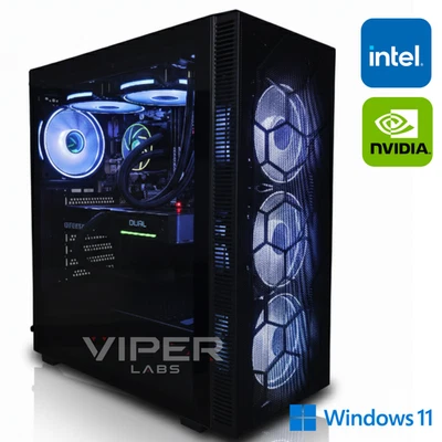 INTEL i5 12400F RTX 5060 8GB NVIDIA 32GB DDR4 LIQUID COOLED GAMING PC WINDOWS 11 - Image 1 of 4