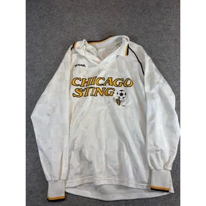 Chicago Sting U.S. Professional Soccer Team Jersey Mens Small White Game Worn - Picture 1 of 5