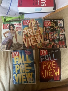 (5)TV Guides Fall Previews Oprah Winfrey & 2000th Issue 1989 1990 1992 1993 - Picture 1 of 11