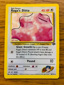 ¡Tarjeta de Pokémon Koga's Ditto (10/132) Holo Gym Challenge! ¡P&P GRATIS! - Imagen 1 de 24