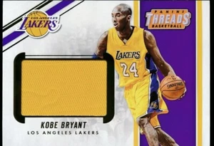KOBE BRYANT GAME USED WORN JERSEY PATCH SP 2017-18 PANINI THREADS 5x7 - Picture 1 of 2